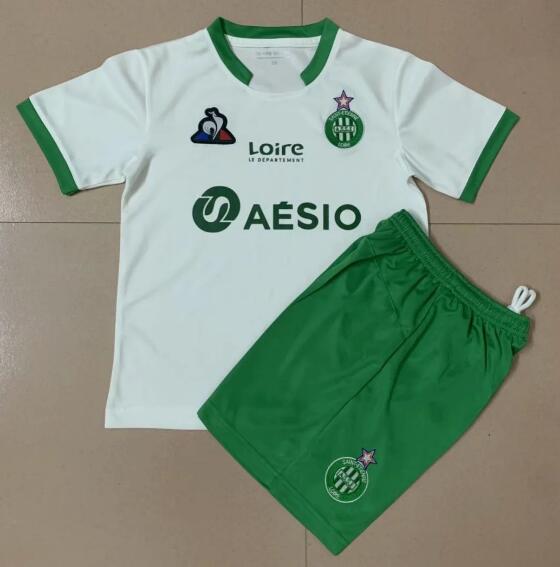 Kids Saint-Etienne Away Soccer Kits Shirt with Shorts 2020/21